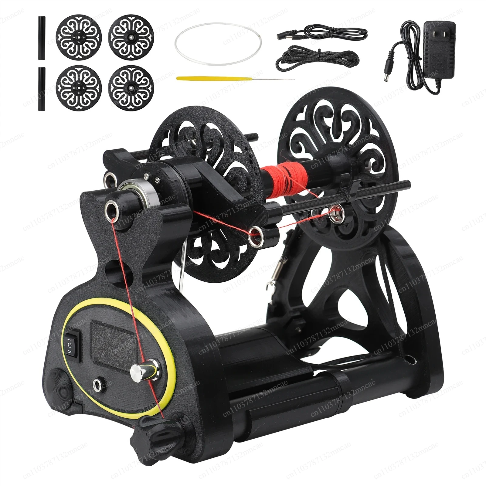 Household Flywheel Hand Mini Arm Electric Spinning Yarn Winder Supplies Machine Winding Bobbin Ball Wheel Home Small Dog Fiber