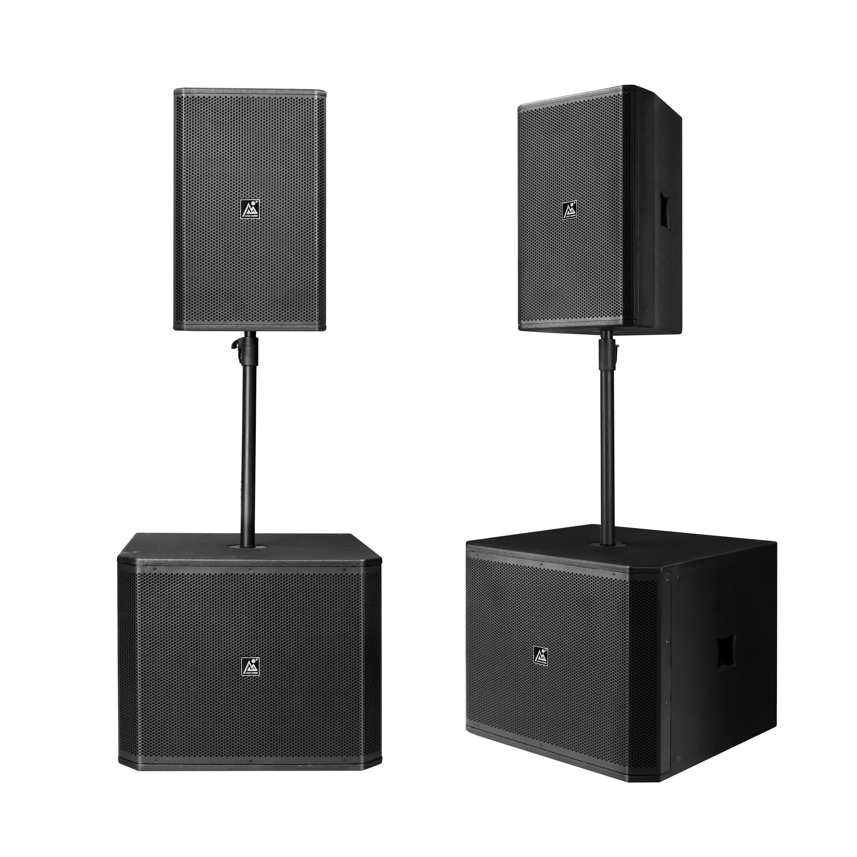 Active Outdoor PA Professional Audio System 18-Inch Subwoofer Column Array Stage Speaker for Sports Events and Performances
