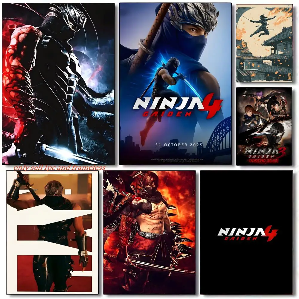 Cool Man Hot Game N-Ninja Gaiden 4 Poster Poster painting with prints Home bedroom living room decoration gift