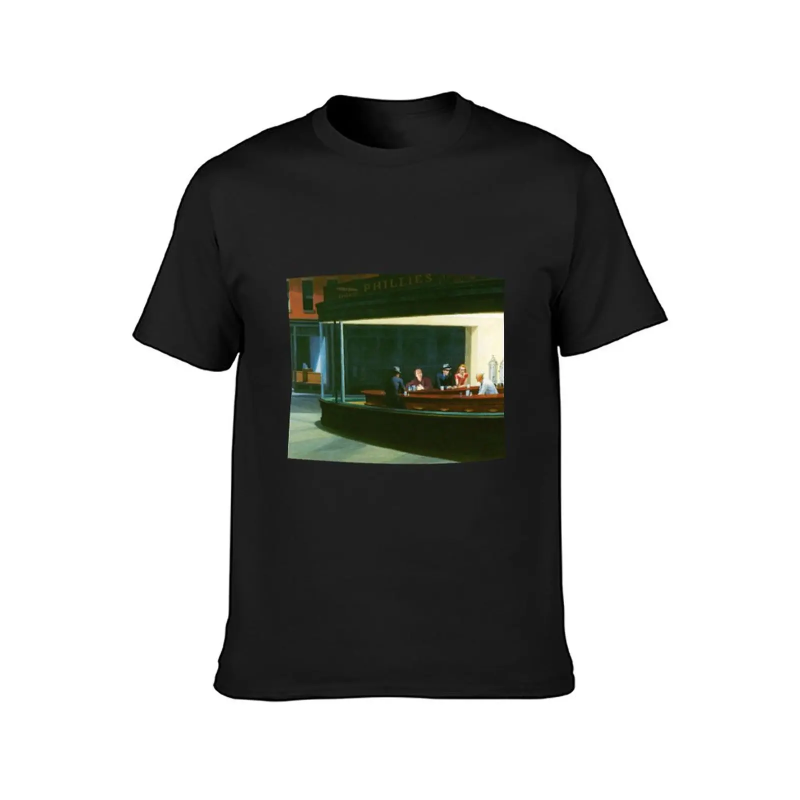 NIghthawks by Edward Hopper and Jack Torrance T-Shirt sports fans quick-drying Men's cotton t-shirt