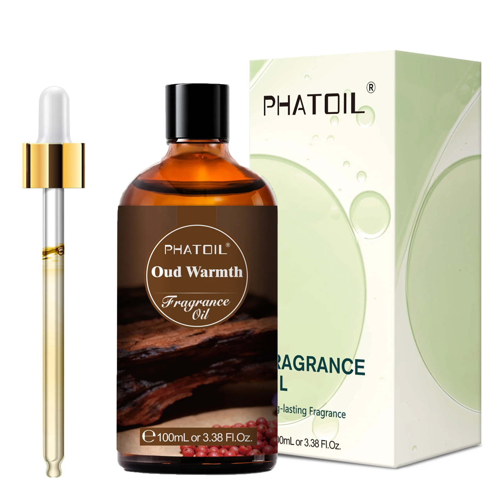PHATOIL 100ml Aroma Fragrance Oil For Diffuser Candle Making-Vanilla Amber Teakwood Oud Warmth Bubble Gum Coffee Fragrance Oils