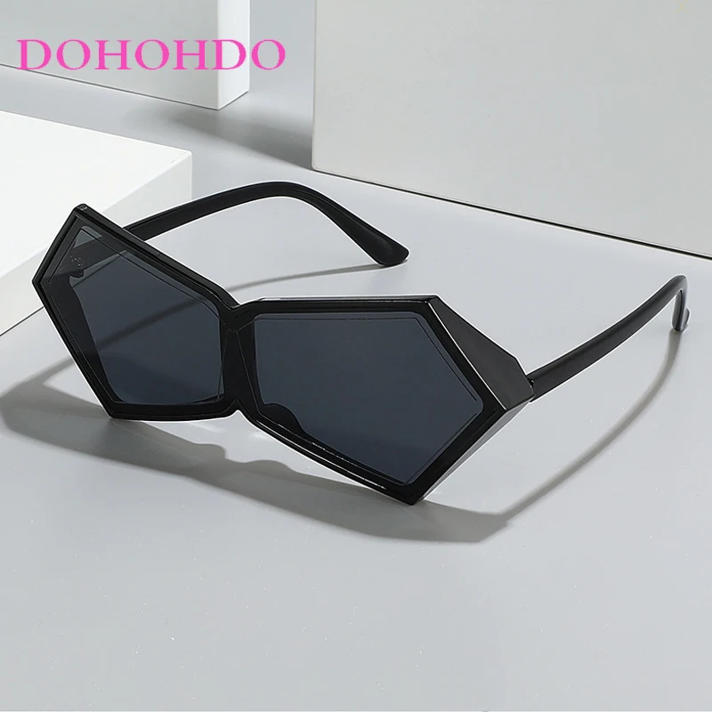 

Fashion Brand Design Irregular Polygon Sunglasses Women Men Retro Y2K Cyberpunk One Piece Lens Glasses Outdoors Driving UV400