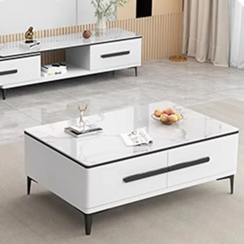 

Cream Design Side Table Living Room Balcony Minimalist Party Relaxing White Coffee Table Salon Mesas Bajas Trendy Furniture