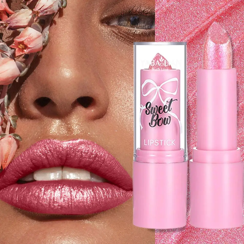 Rossetto glitterato in velluto perlato, idratante, brillante, lussuoso, glitterato, impermeabile, trucco, balsamo perlato, lucidalabbra, rossetto a lunga durata, Li E0L1