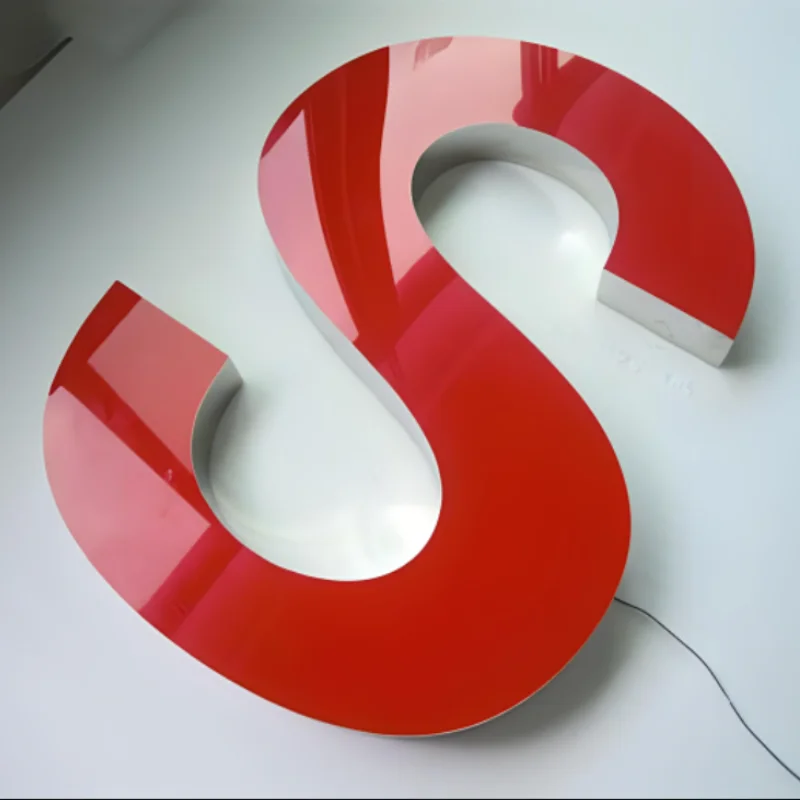 Custom Outdoor Face Lit Acrylic Led Channel Letter  Exterior 3D Rimless Advertising LED Shop Sign