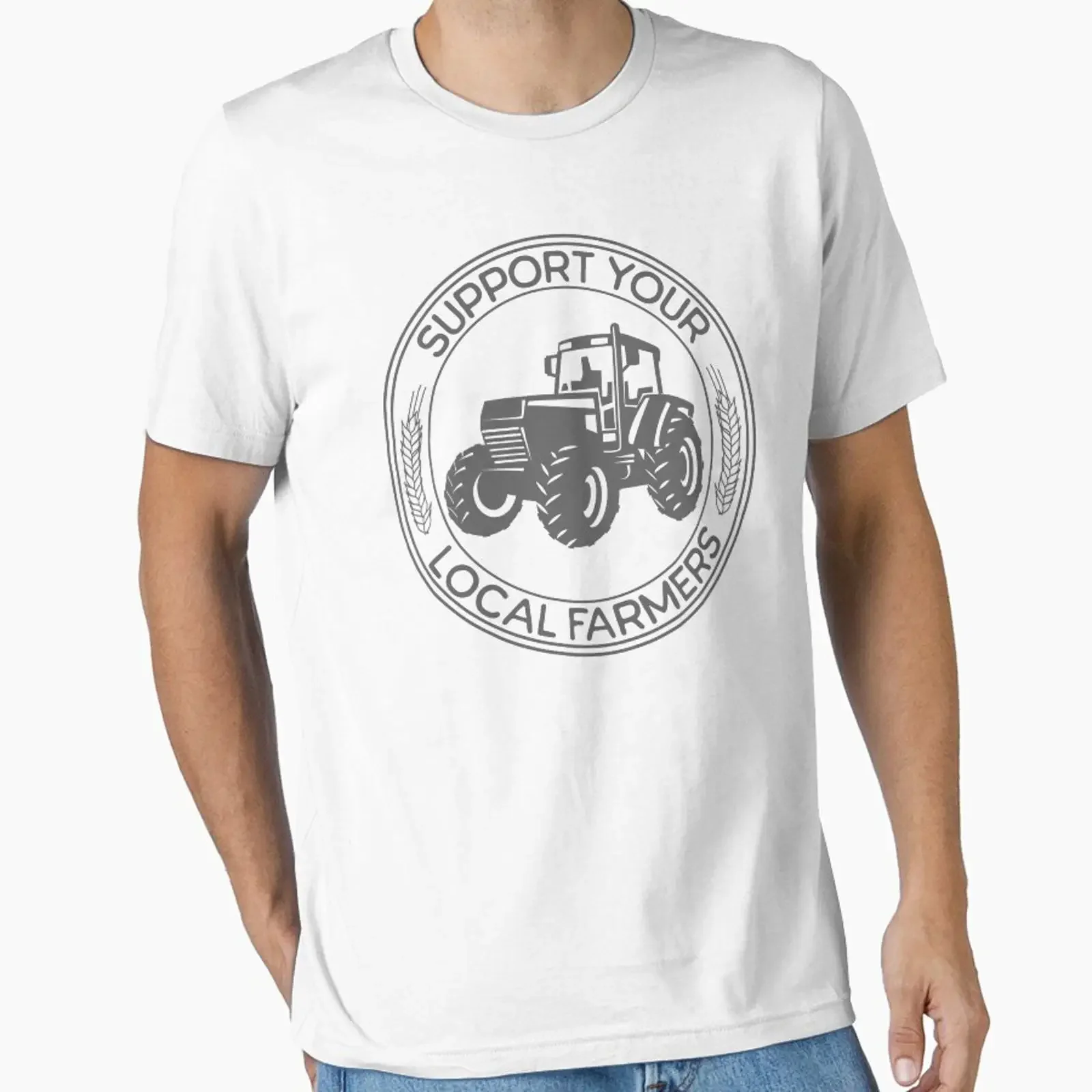 Support Your Local Farmers Essential T Shirt vintage Washed Versatile Unisex Comfortable streetwear Top For Everyday Wear