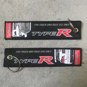 Keychain thông qua JDM với thêu cho Honda Civic Accord Crown Jazz, JDM Sports, Type-R, Keychain Motorcycle, Phụ kiện xe hơi 10 Chaves bán hàng chính Honda Type R - №5