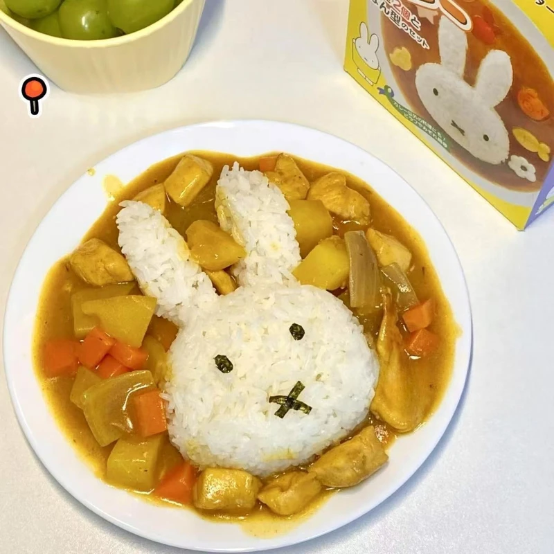 

Новый Kawaii Miffy, высокоэстетический милый мультяшный пресс-форма для рисовых шариков, сделай сам, инструмент для литья риса, детские игрушки, подарки