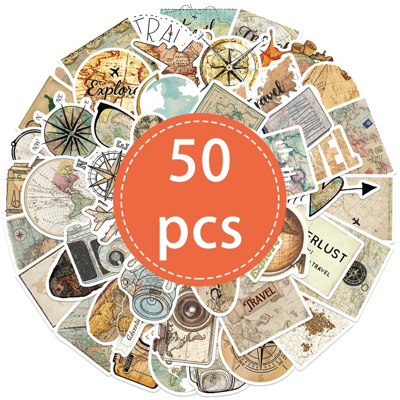 50PCS Vintage World… - image