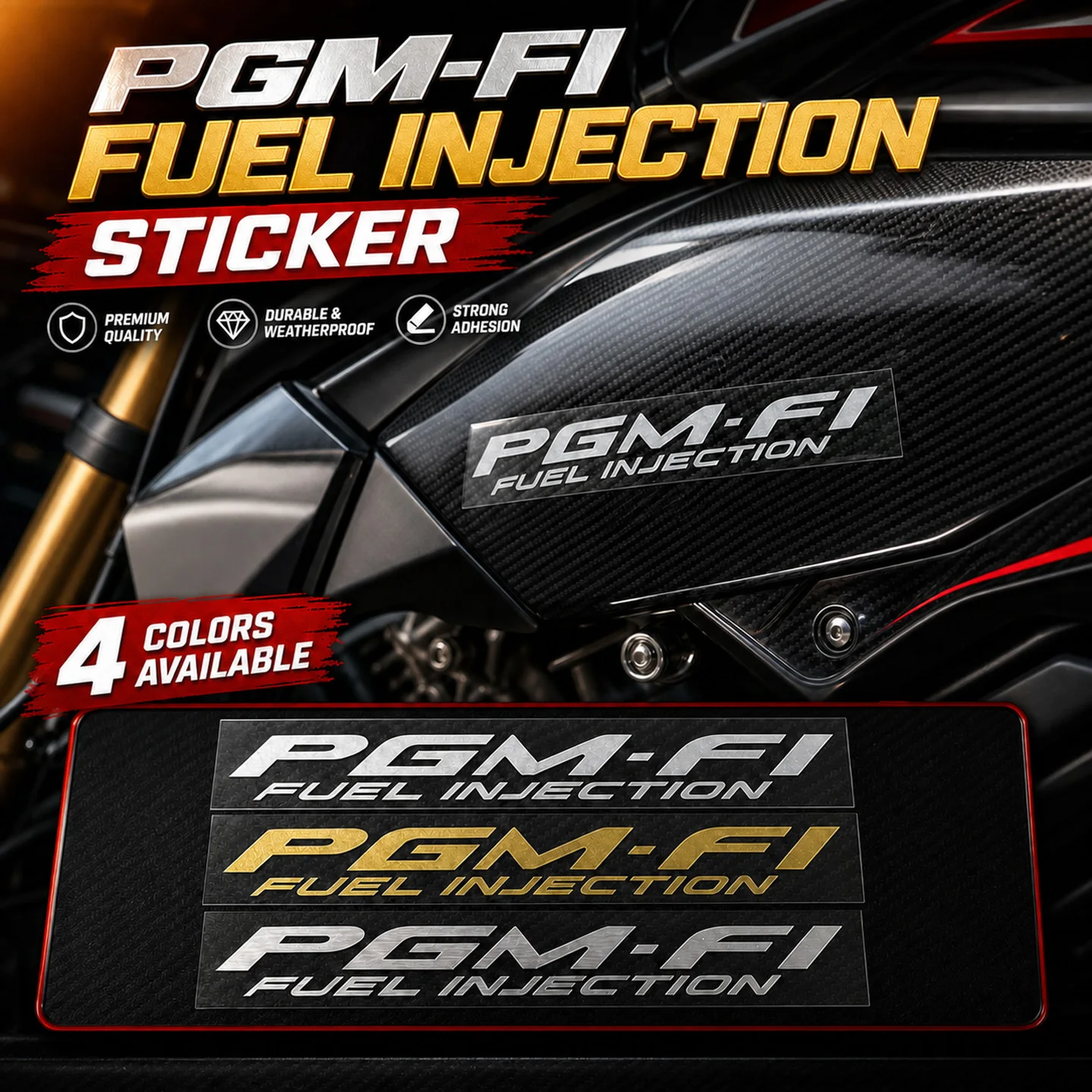 For Forza PCX CB CBR NC PGM-FI Fuel Injection Motorcycle Decor Stickers Moto Scooter Body Vinyl Accessories Decals Waterproof