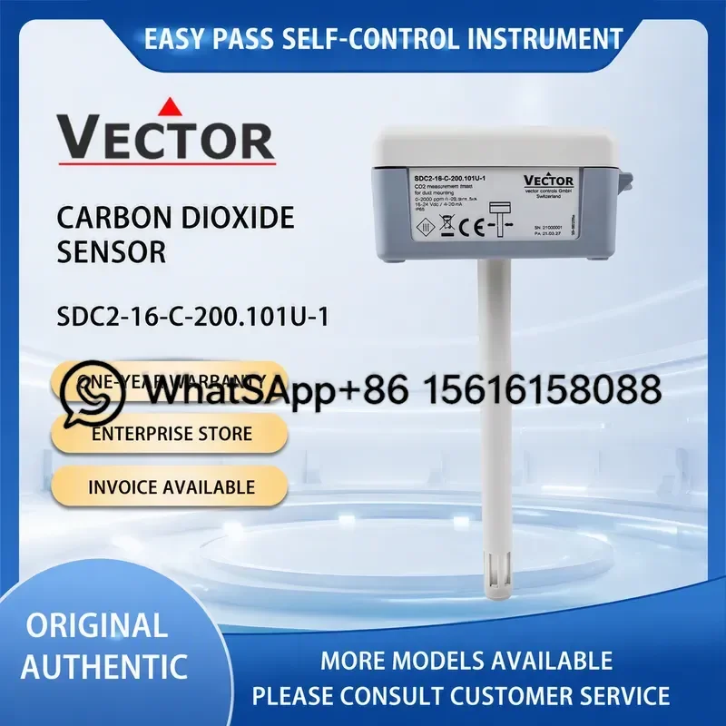 VECTOR SDC2-16-C-200.101U-1 Plug-in Duct CO2 Sensor Carbon Dioxide Detector for HVAC Air Quality Monitoring System Industrial