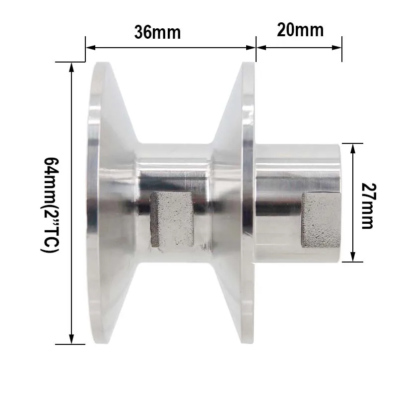 2 Inch Tri Clamp x 1/2\