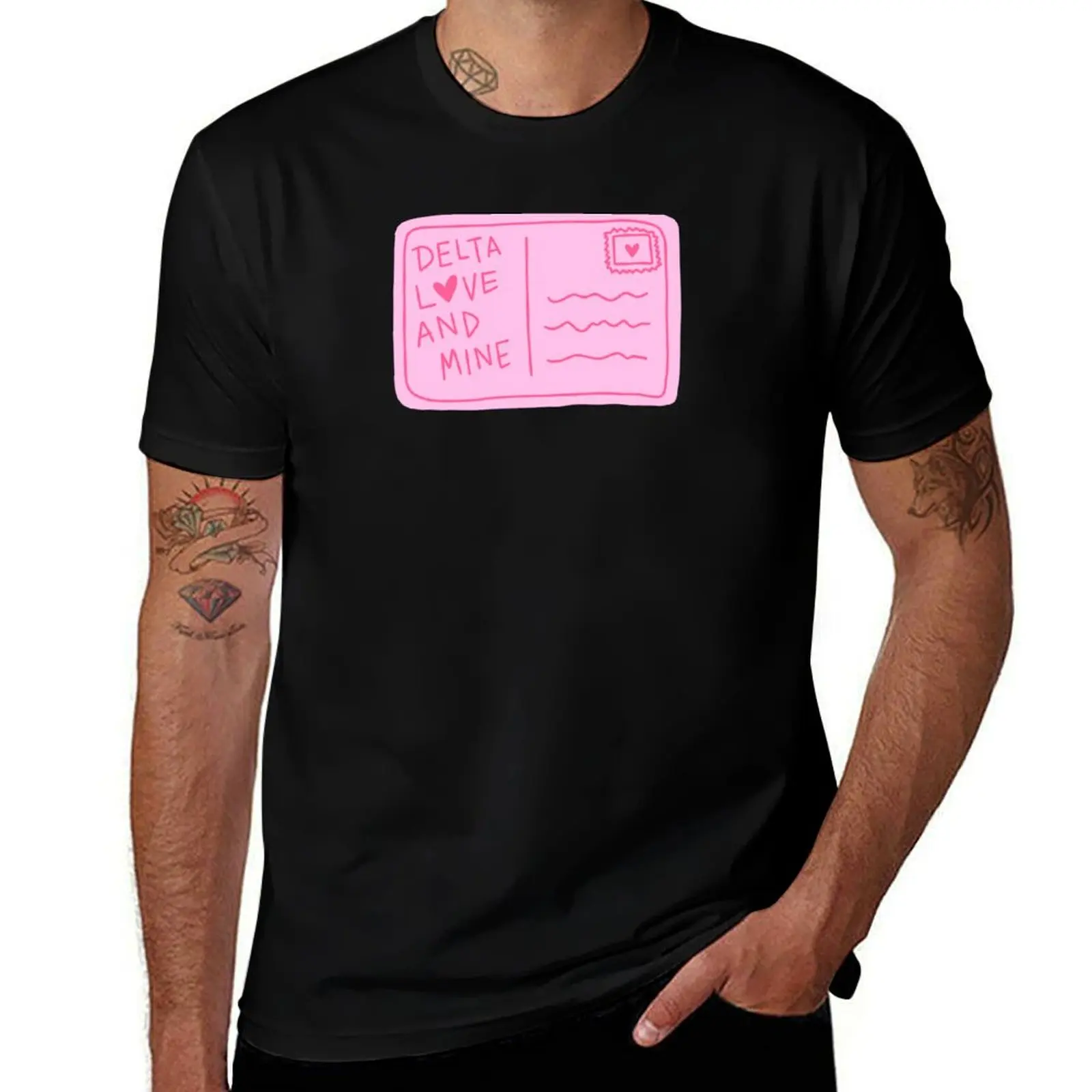 tri delta postcard T-Shirt Plus Size Gym Sports T-Shirt
