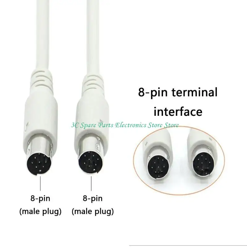 SZ Black Extension Cable with 8Pin DIN Male Connectors 8PIN Extension Cable for Audios Device Audios Equipment Connection