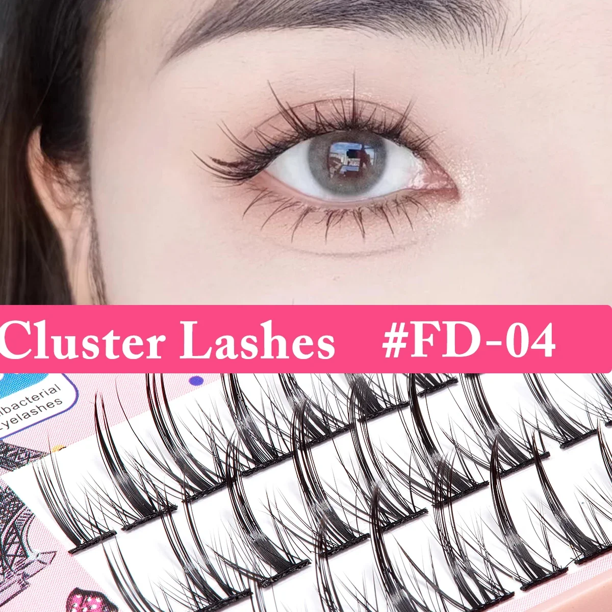 Manga Lashes Natural Looking Thin Little Devil False Eyelashes Soft Natural Eyelash Clusters Bottom Lashes Korean Makeup Lash