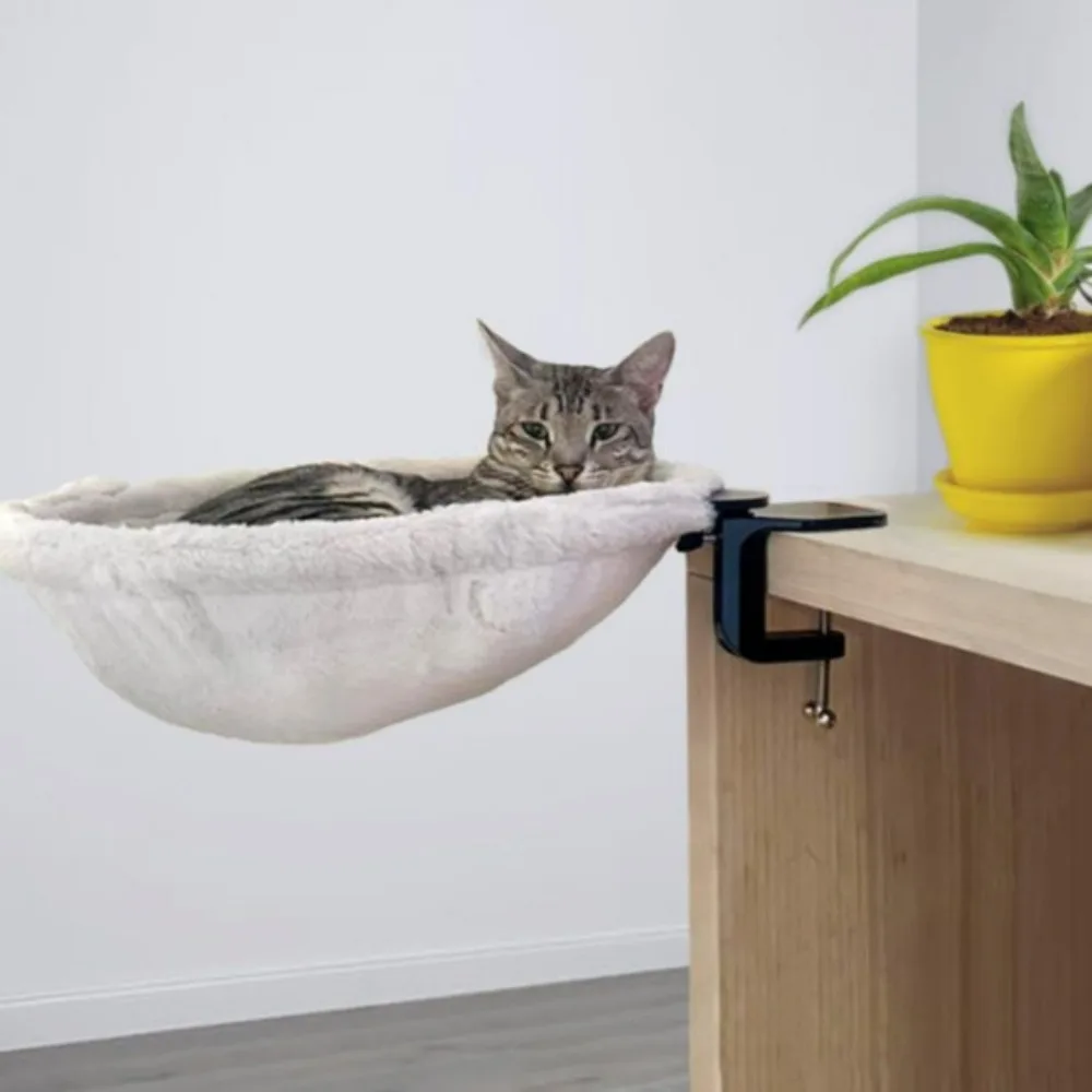 Fabric Cat Hammock Space Saving Surface Foldable Cat Nest Hammock Multifunctional Breathable Mesh Window Cat Bed