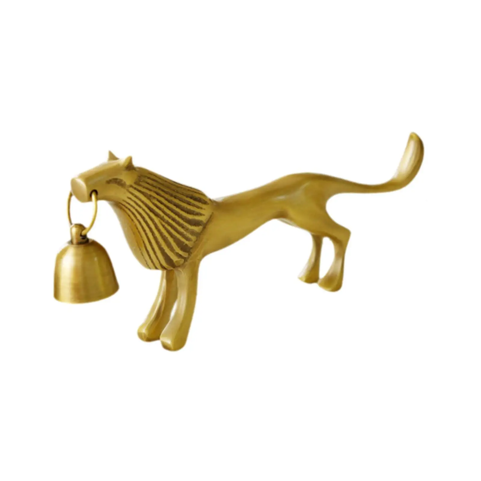 Brass Candle Extinguisher Christmas Lion Bell Design Candlestick Snuffer Decorative Candle Holder for Holiday Tabletop