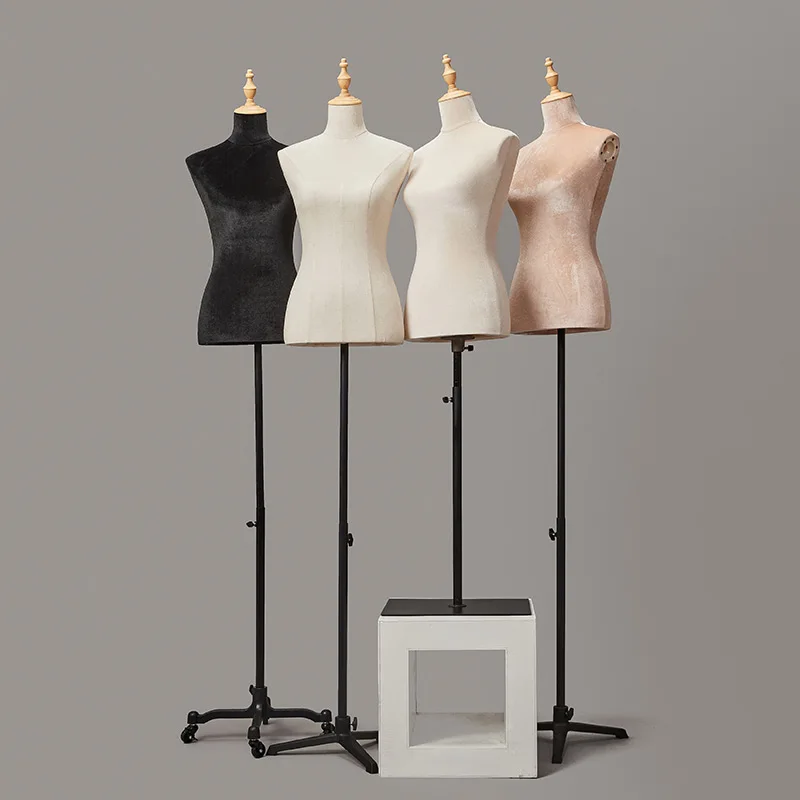 Fashion Model Props Wedding Dress and Cheongsam Display Stand Men's Suit and Women's Large Size Mannequin Half-body Model Stand