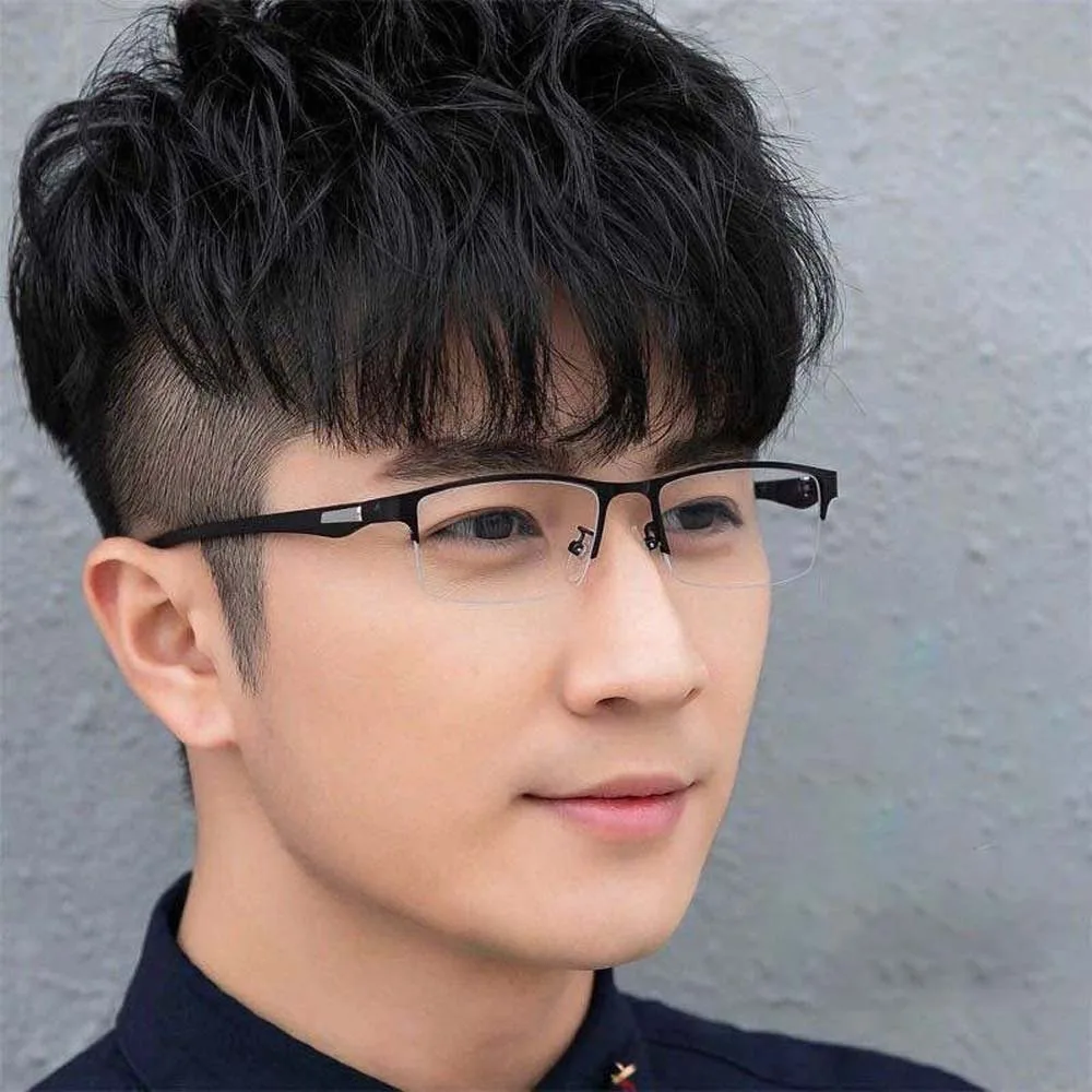 

Office Transparent Anti Blu-ray Glasses Alloy PC Half-frame Business Glasses Plastic Waterproof Women Sunglasses Gift