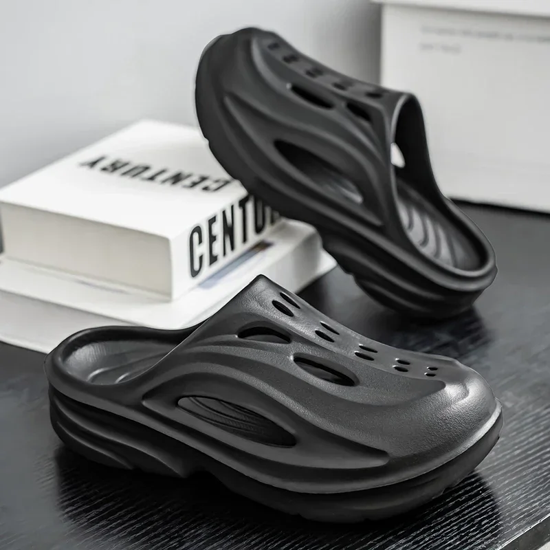 

2025 новые модные износостойкие сандалии с толстой подошвой, противоскользящие и дезодорирующие, комплект летней одежды, водонепроницаемые, дышащие