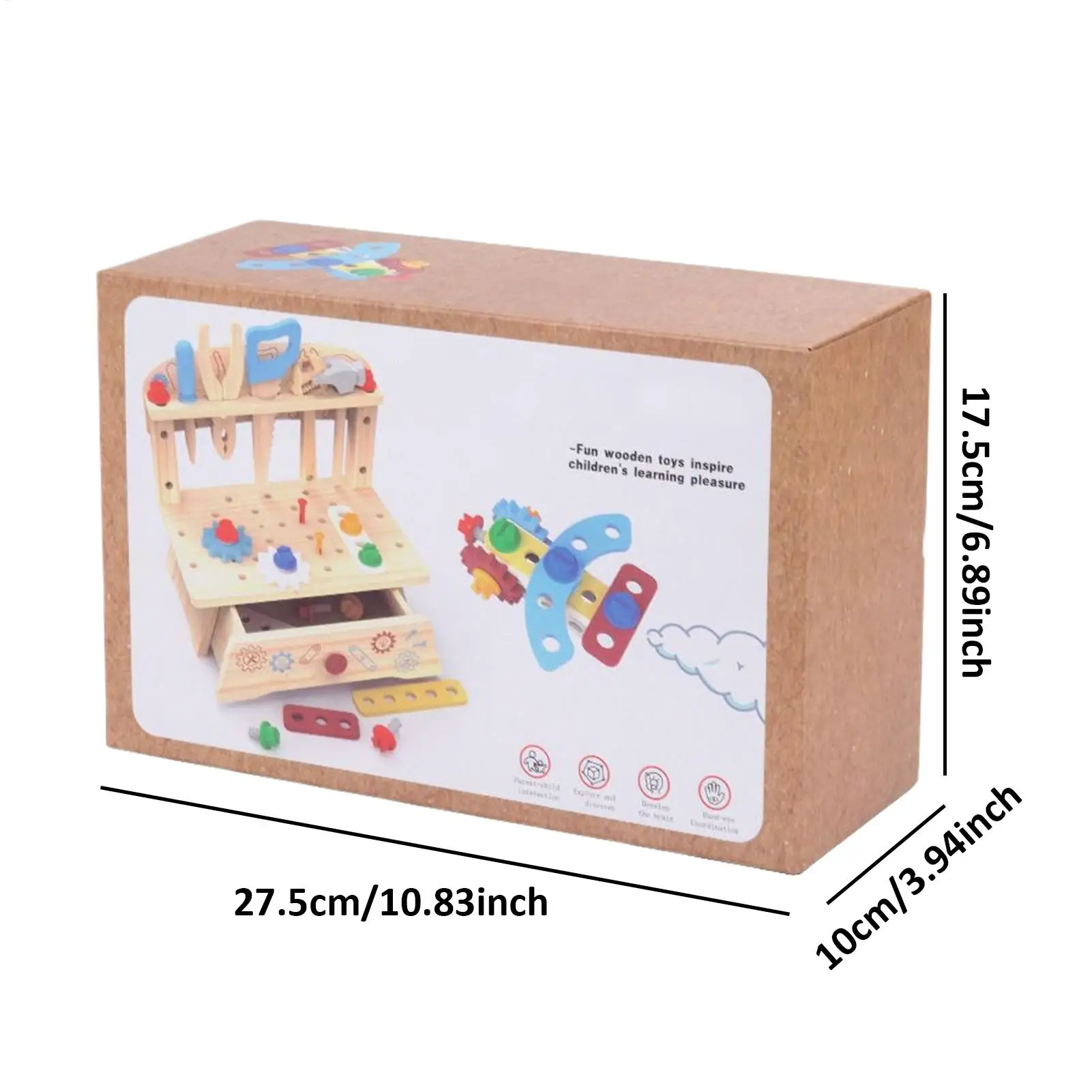 ชุดเครื่องมือเด็ก ชุดเครื่องมือน็อตและสลักเกลียวสำหรับเด็ก ของเล่นเสริมพัฒนาการสำหรับเด็กก่อนวัยเรียน เด็กชาย เด็กหญิง ของขวัญวันหยุด วันเกิด