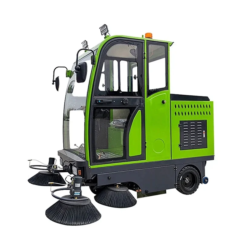 00A Ride-On Floor Cleaning hine New Automatic Street Road Sweeper Truck Parks Farms Core Components Motor