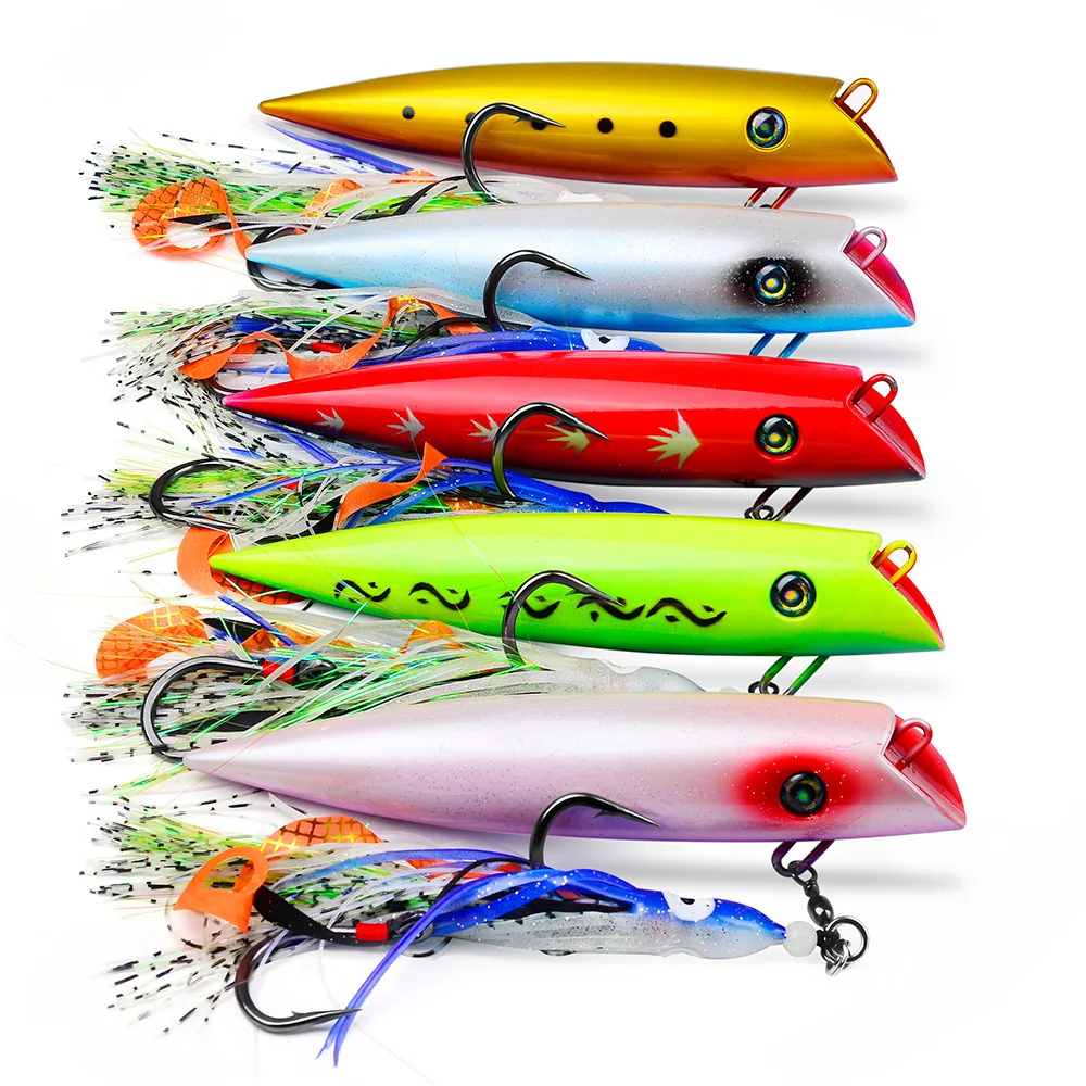 

Sea.YoLo 88G 18CM Fishing Bait With 9/0# Luminous Octopus Squid Hook Fishing Hard Lure for Ocean Boat Sea Fishing Accessories