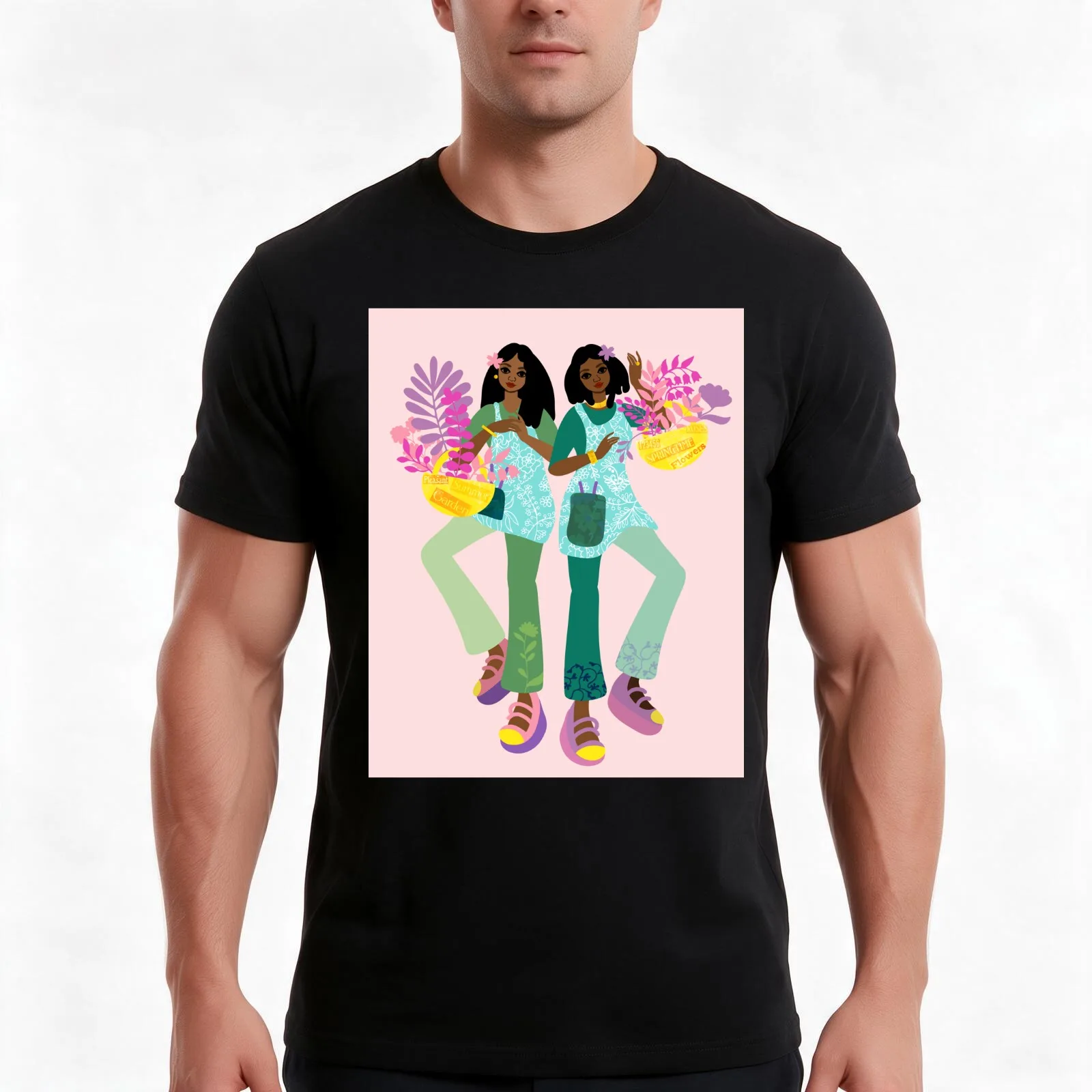 Florists T-Shirt Summer Casual Cotton Tee Oversized Streetwear Tops Vintage Graphic Print Loose Fit Short Sleeve