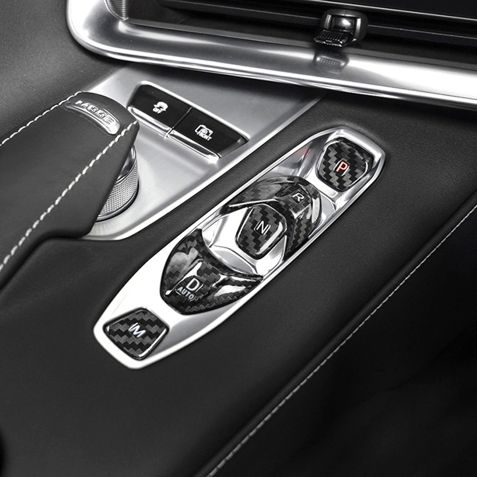Interior Center Gear Shift Panel Switch Button Cover Trim For Chevrolet Corvette C8 2020-2024