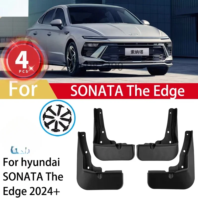 FOR Hyundai Sonata The Edge Hybrid 2024 Mud Flaps Car Splash Guards Fender Protector 4pcs Mudguards Accessories