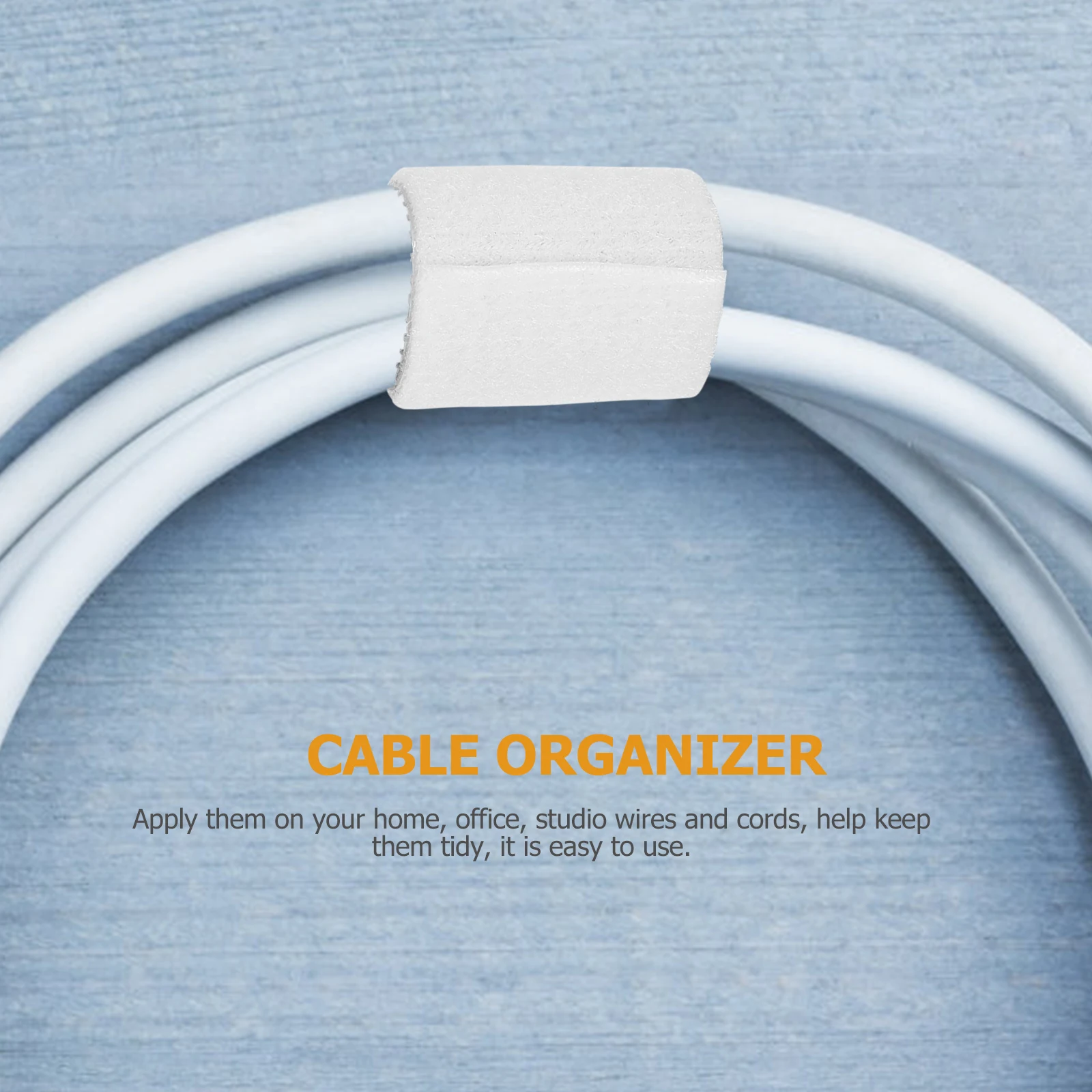 1 롤 케이블 정리기 유연한 재사용 가능한 후크 루프 코드 정리 스트립 타이 셀프 접착 케이블 관리 스트랩 고정 와이어