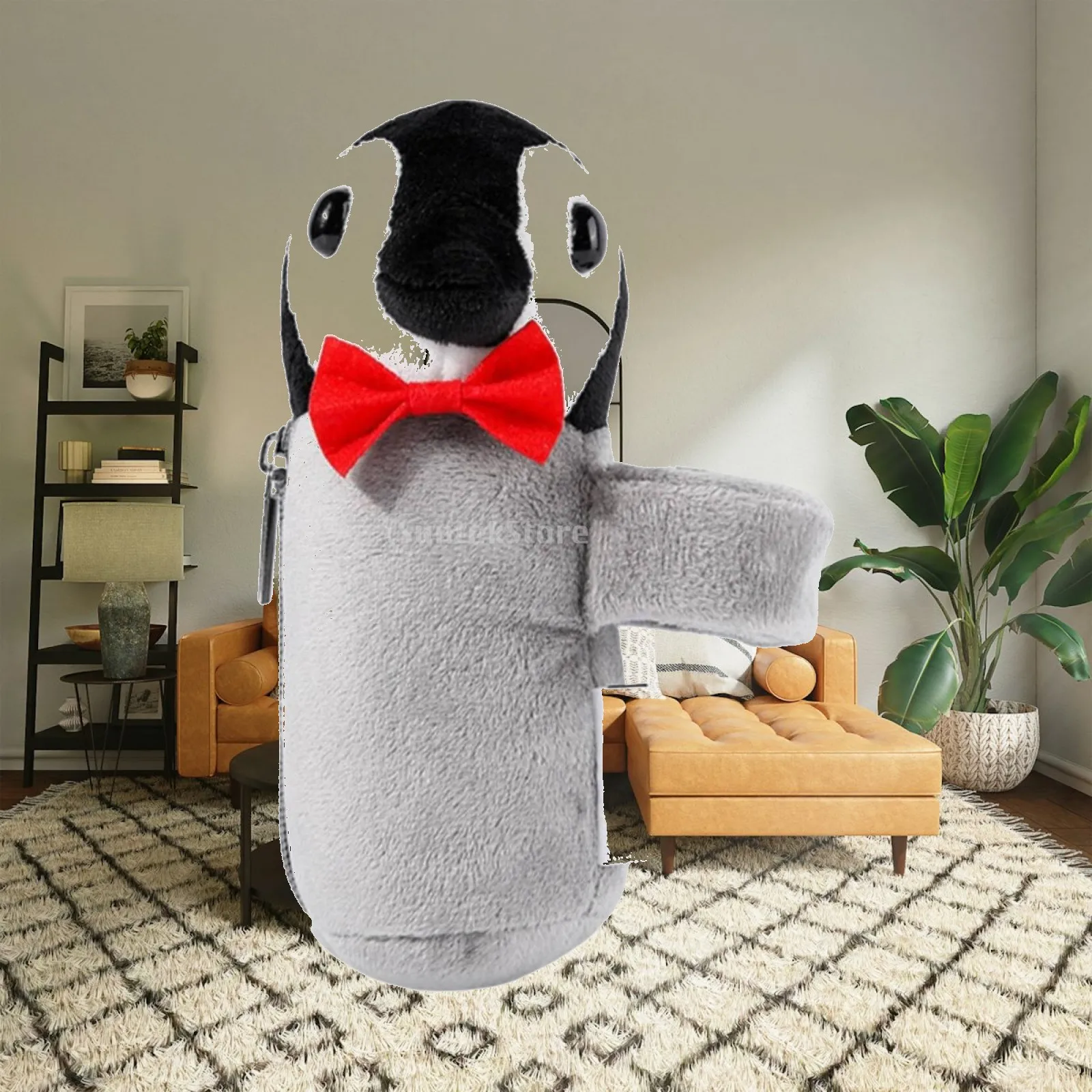 cute-penguin-golf-ball-pouch-for-hand-or-belt-clip-soft-polyester-holder-for-2-golf-balls-lightweight-gear