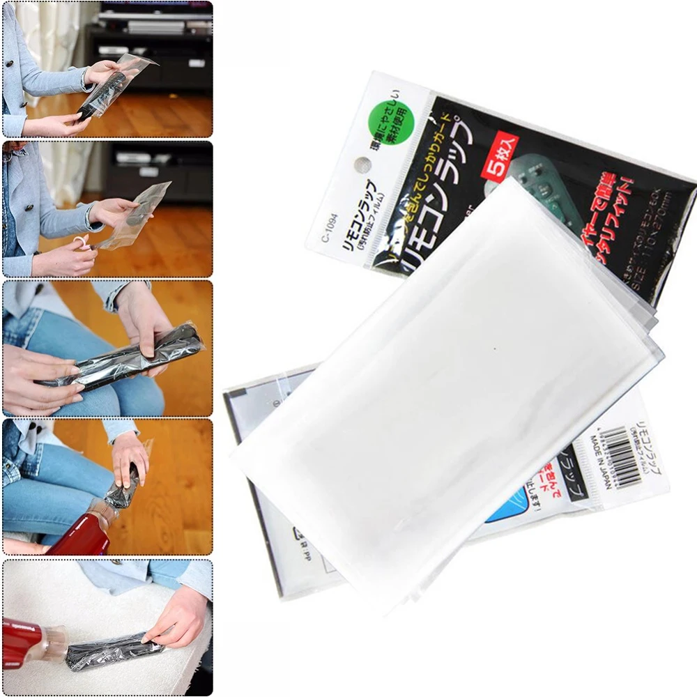 Clear Video Waterproof 27*12cm Dust Proof Remote Control Cover Heat Shrink Film Air Condition Case Remote Control Protector