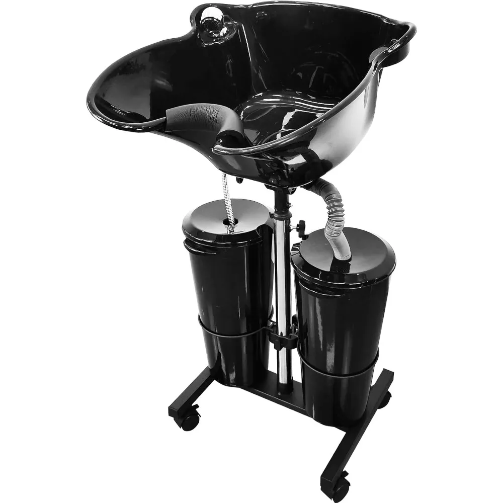 

Регулируемая портативная чаша для шампуня с электрическим насосом, станция для мытья волос, включает 2 ведра, сливные шланги, регулируемая высота раковины.