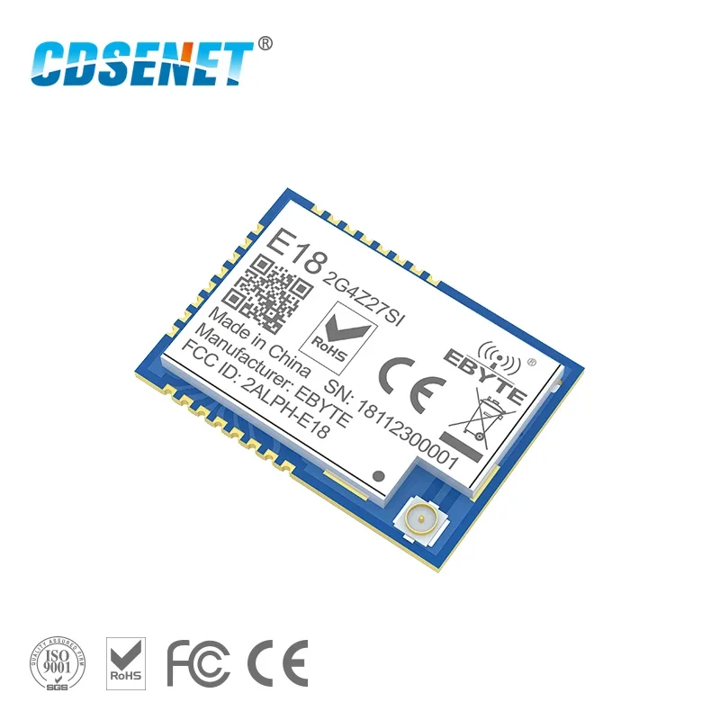 

Zigbee сетевая сеть CC2530 27 дБм PA CC2592 E18-2G4Z27SI SMD IPEX Разъем вход-выход 500 МВт приемник передатчика дальнего действия