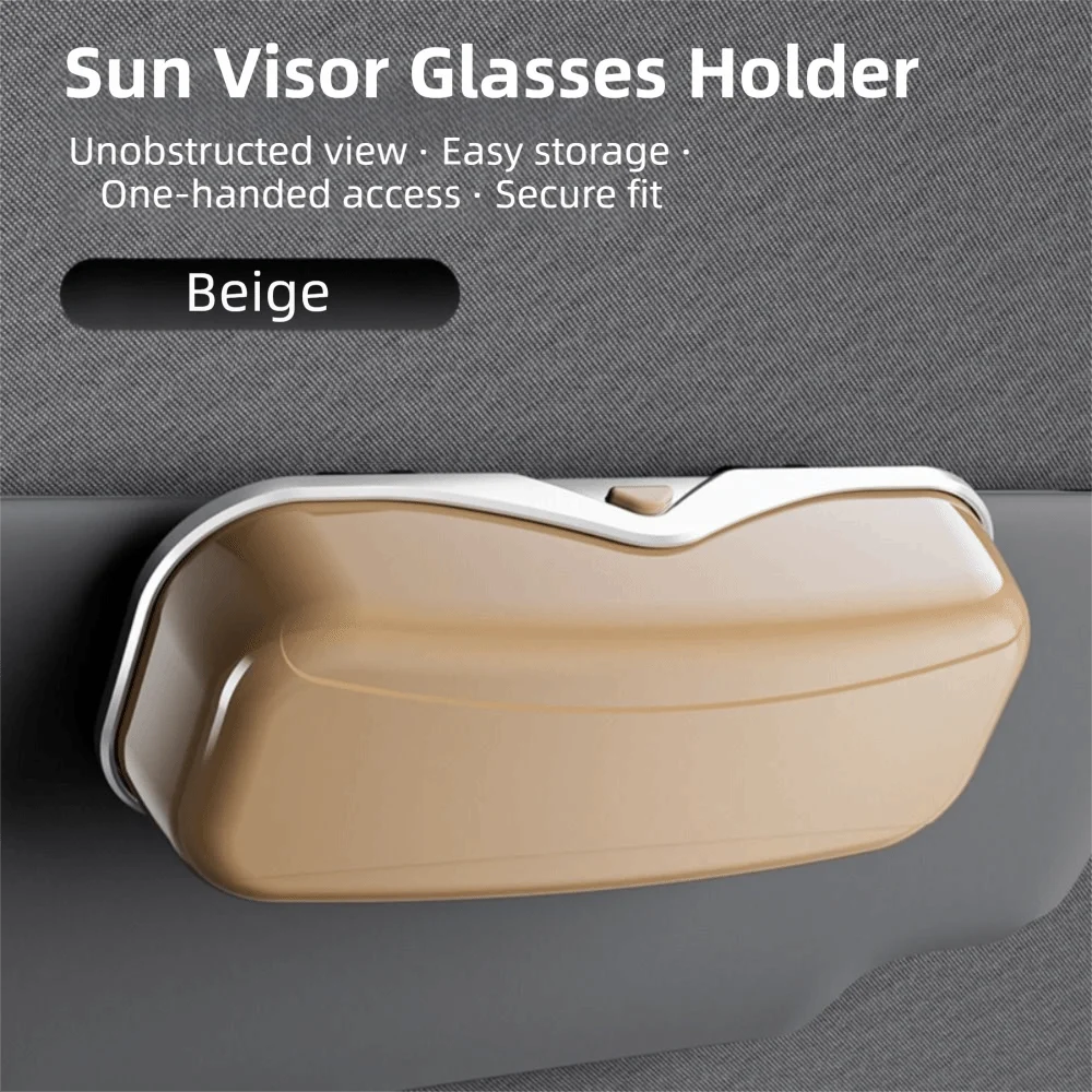 

Чехол для очков на козырек автомобиля, премиум-класс, из АБС-пластика с флокированным покрытием, органайзер для солнцезащитных очков, защитный футляр для очков с защитой от царапин