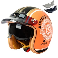 Casco De motocicleta certificación DOT casco De motocicleta cara abierta hombres mujeres Capacete De Moto Material ABS equipos De motocicleta