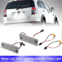2Pcs White LED Tail Gate License Number Plate Lights For Opel Antara 2006-2017 Chevrolet Captiva 2006-2013 Backup Parking Lamp