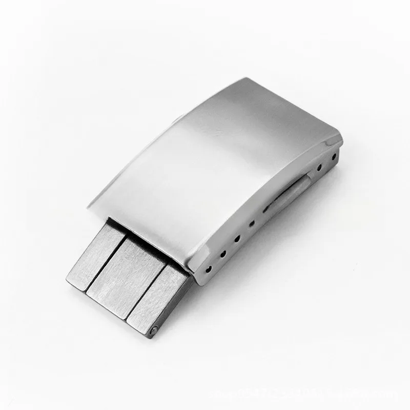 Premium Integrated Watch Clasp 316 Solid Thickened Stainless Steel Buckle Replacement Fitting for Metal Bracelet Fluororubber