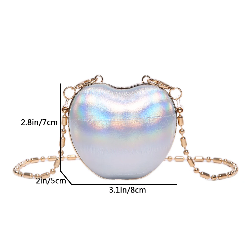 2024 New Summer Lipstick Bags For Women Fashion Mini Purse Crossbody Bag High Quality Gold Love Heart Bag Designer Shoulder Bag