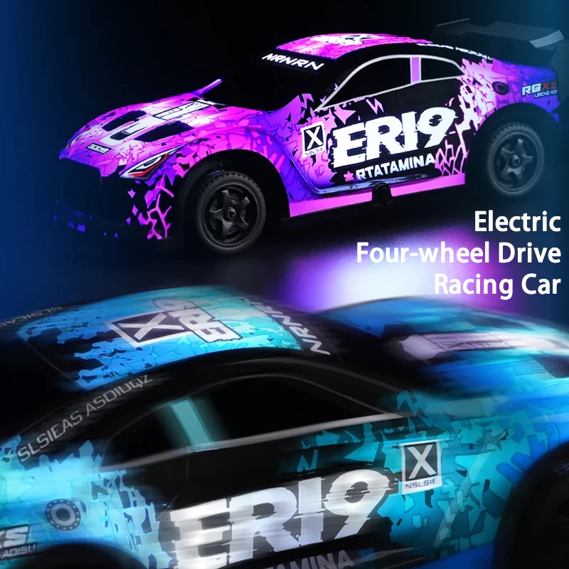 Wltoys 22206 1:22 RC Drift Car 4WD Austauschbare Reifen Rennwagen ﻿ Hochgeschwindigkeits-Geländewagen mit steuerbaren 2,4-GHz-LED-Leuchten