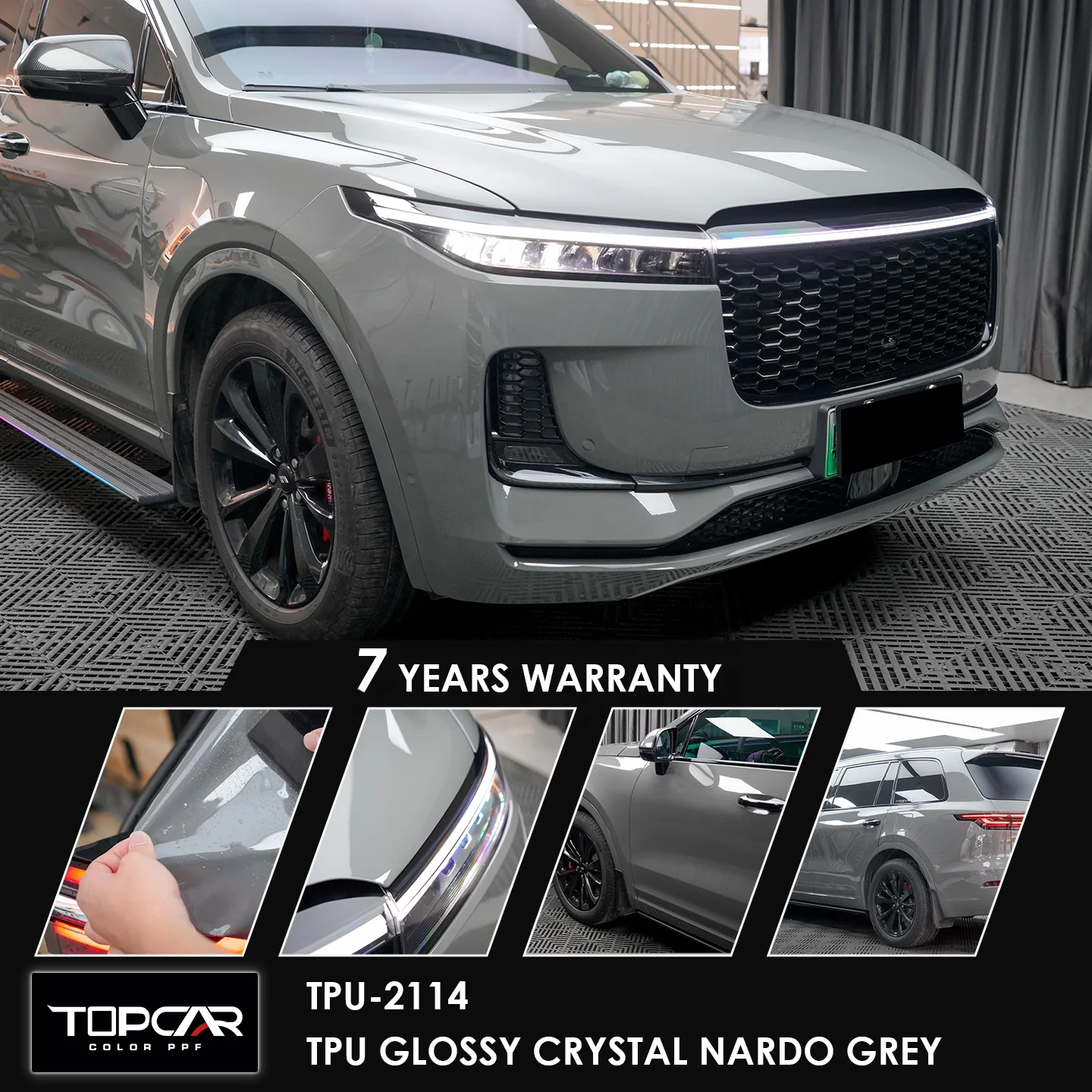 ผู้ผลิต TPU แบบกำหนดเอง ฟิล์มหุ้มรถยนต์สีโรสโกลด์แบบซาติน สำหรับตัวแทนจำหน่ายฟิล์ม PPF