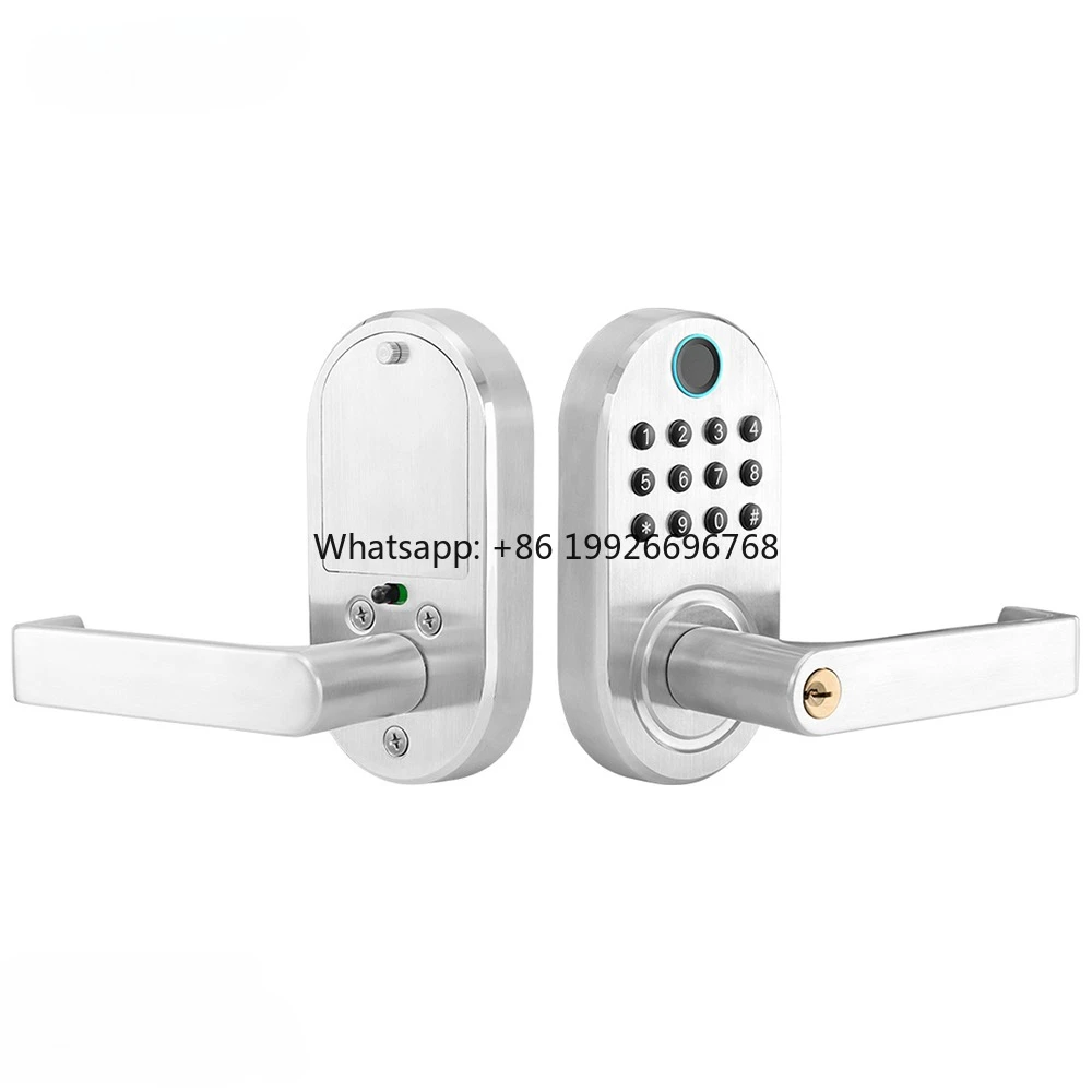 

Fingerprint Door Lock Finger Keypad Electronic Handle Home Apartment Smart Front Office Door Lock 304 Stainless Steel