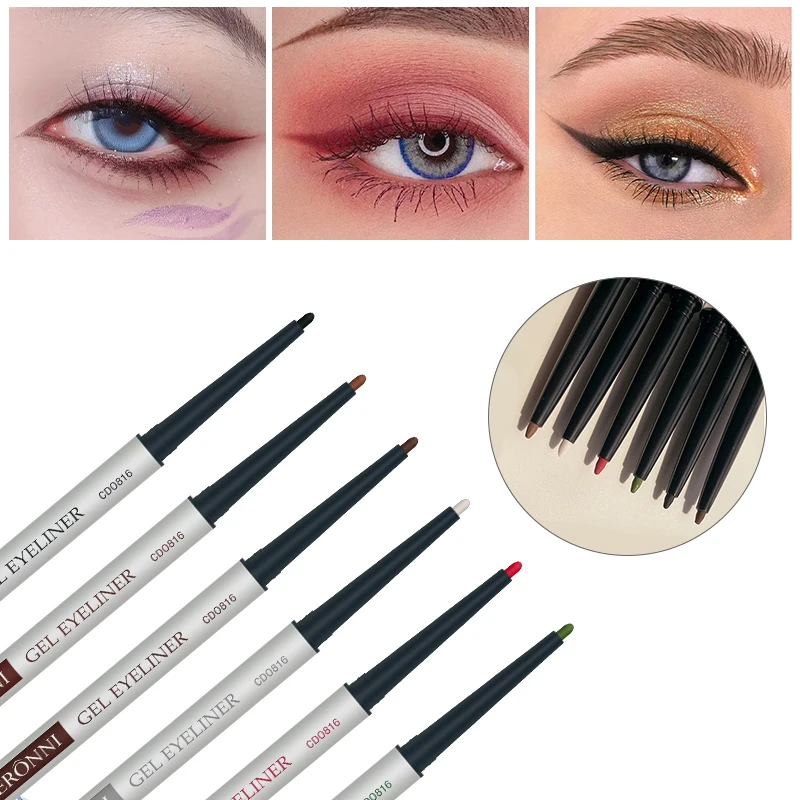 Eyeliner liquide imperméable à long terme, stylo eye-liner, embausans halo, tête fine, cils antiadhésifs, vers à soie couché