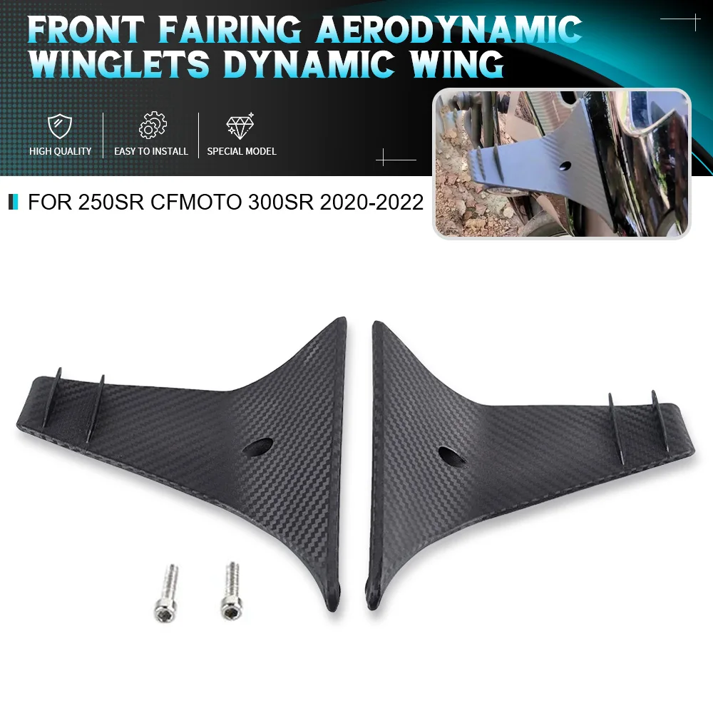 For CFMOTO 250SR CFMOTO 300SR 2020 2021 2022 Motorcycle Accessories Front Fairing Aerodynamic Winglets Dynamic Wing 250/300 SR