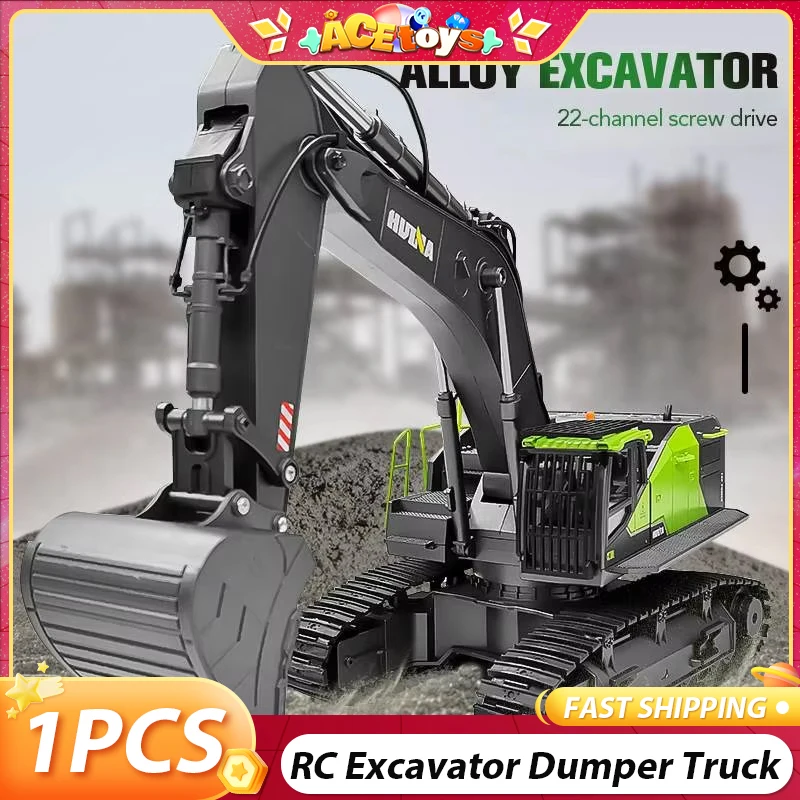 

1/14 BAANFU 1593 582 RC Excavator Dumper Truck crawler Alloy Tractor Loader 2.4G Radio Controlled Car Engineering toy for boy