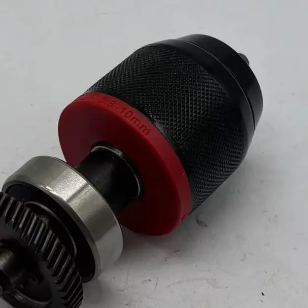 10mm 47 Tooth Metal Hand Tight Drill Chuck Gear Assembly For Power Tool Drilling Machine Replacement Part Black