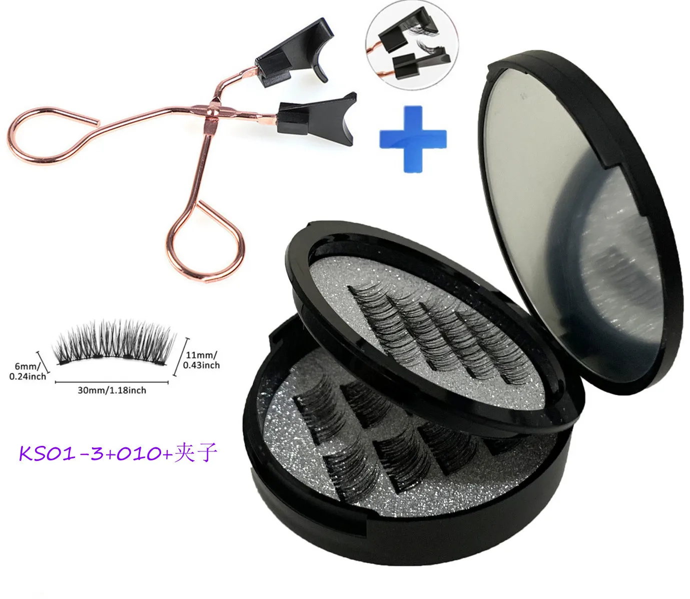 8Pcs Half Magnetic Eyelashes and 4Pcs Full Magnet False Eyelash Reusable Natural 3D Beauty Makeup Set Hand Made With Clip drop