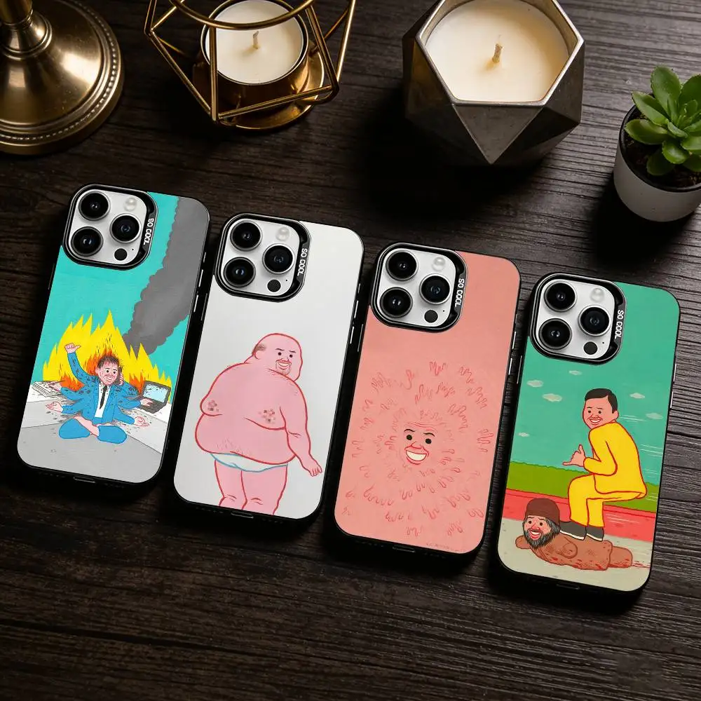 

Funny J-Joan C-Cornella Art Phone Case For iPhone 17,16,15,14,13,12,11 Plus,Pro Max,XS,Colored silver phone case