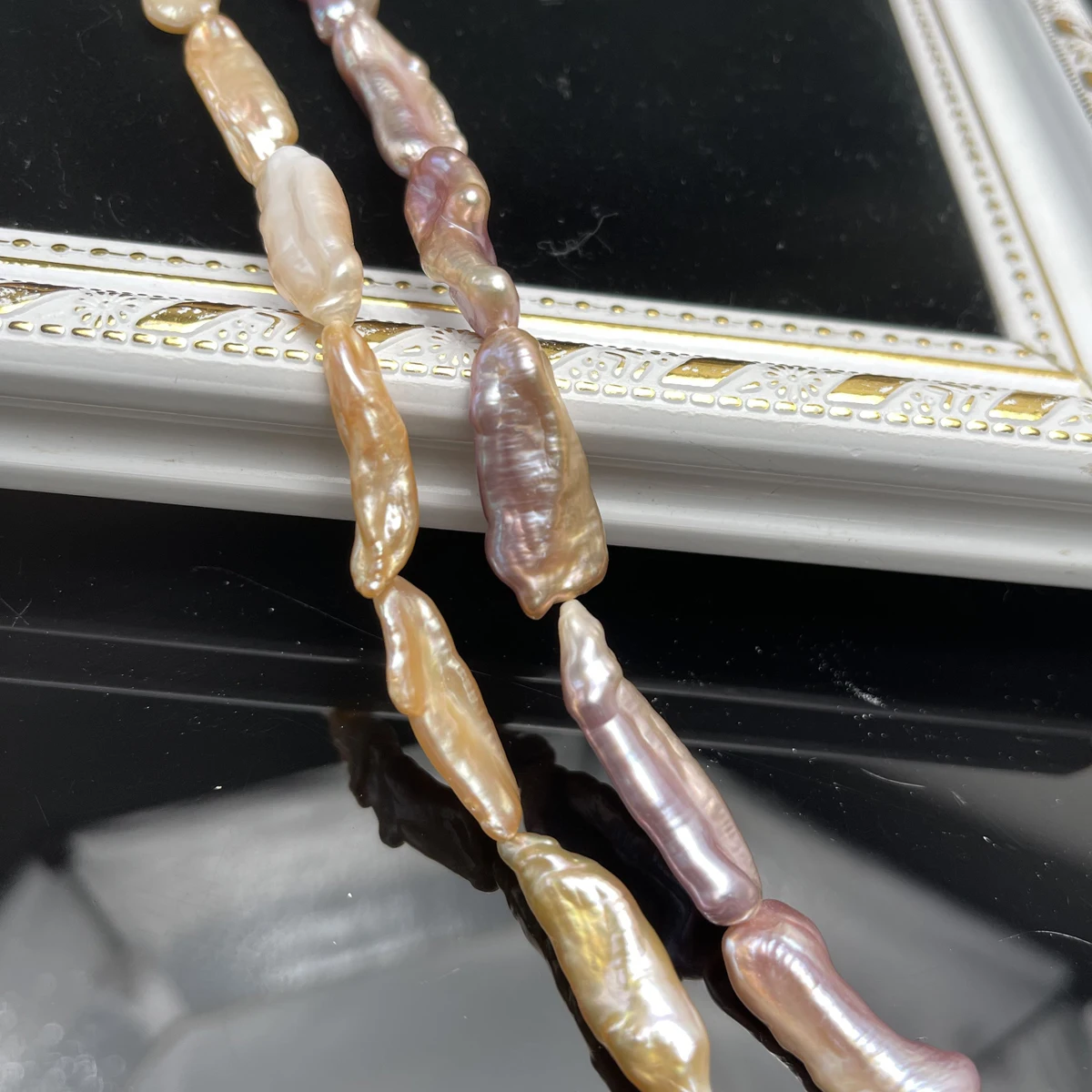 

100% Natural Freshwater Pearl Biwa Pearl Charms for DIY Women Necklace Jewelry Making Accessories Daily Gifts